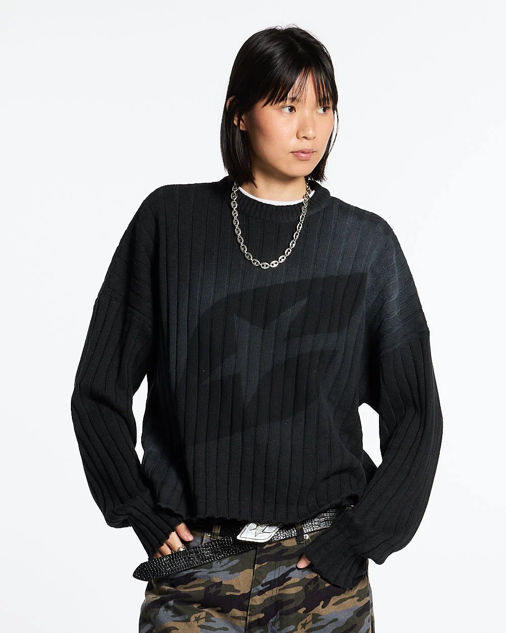MIST KNIT GRADIENT GREY - Image 6