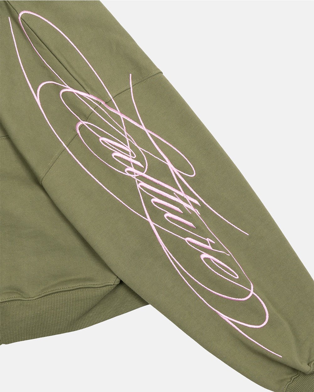 NEW SCRIPT ZIP HOODIE GREEN & PINK - Image 7