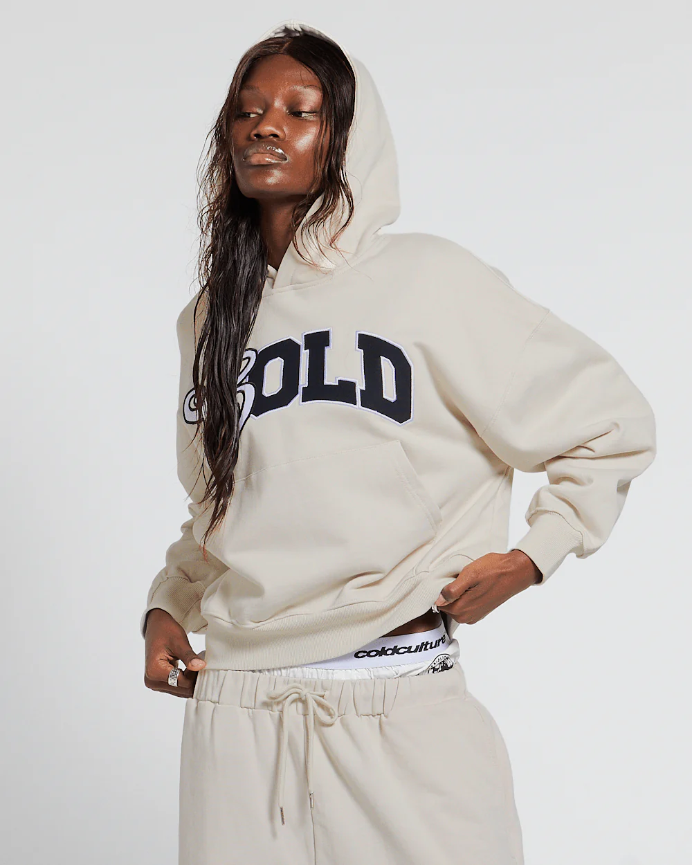 VARSITY HOODIE IVORY GREY - Image 5