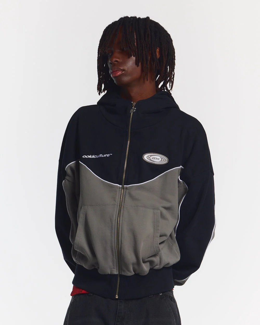 NO RISK ZIP HOODIE BLACK - Image 3