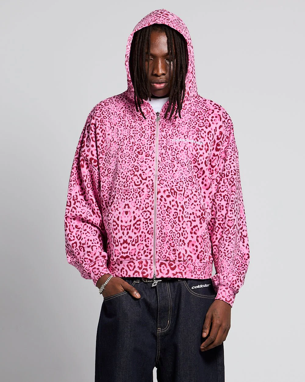 NOCTURNE BEAST ZIP HOODIE PINK - Image 3