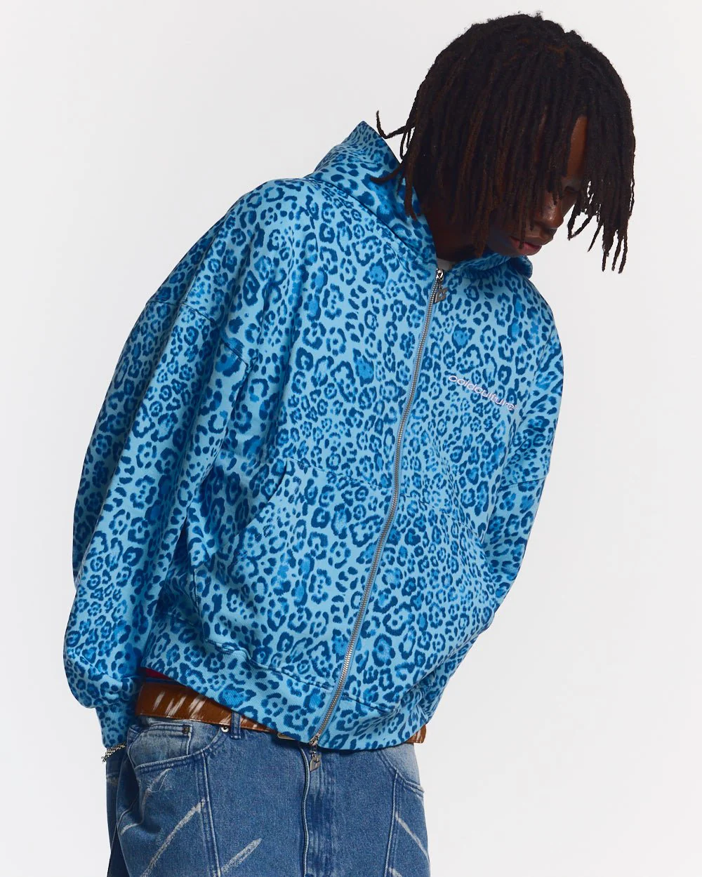 NOCTURNE BEAST ZIP HOODIE BLUE - Image 3
