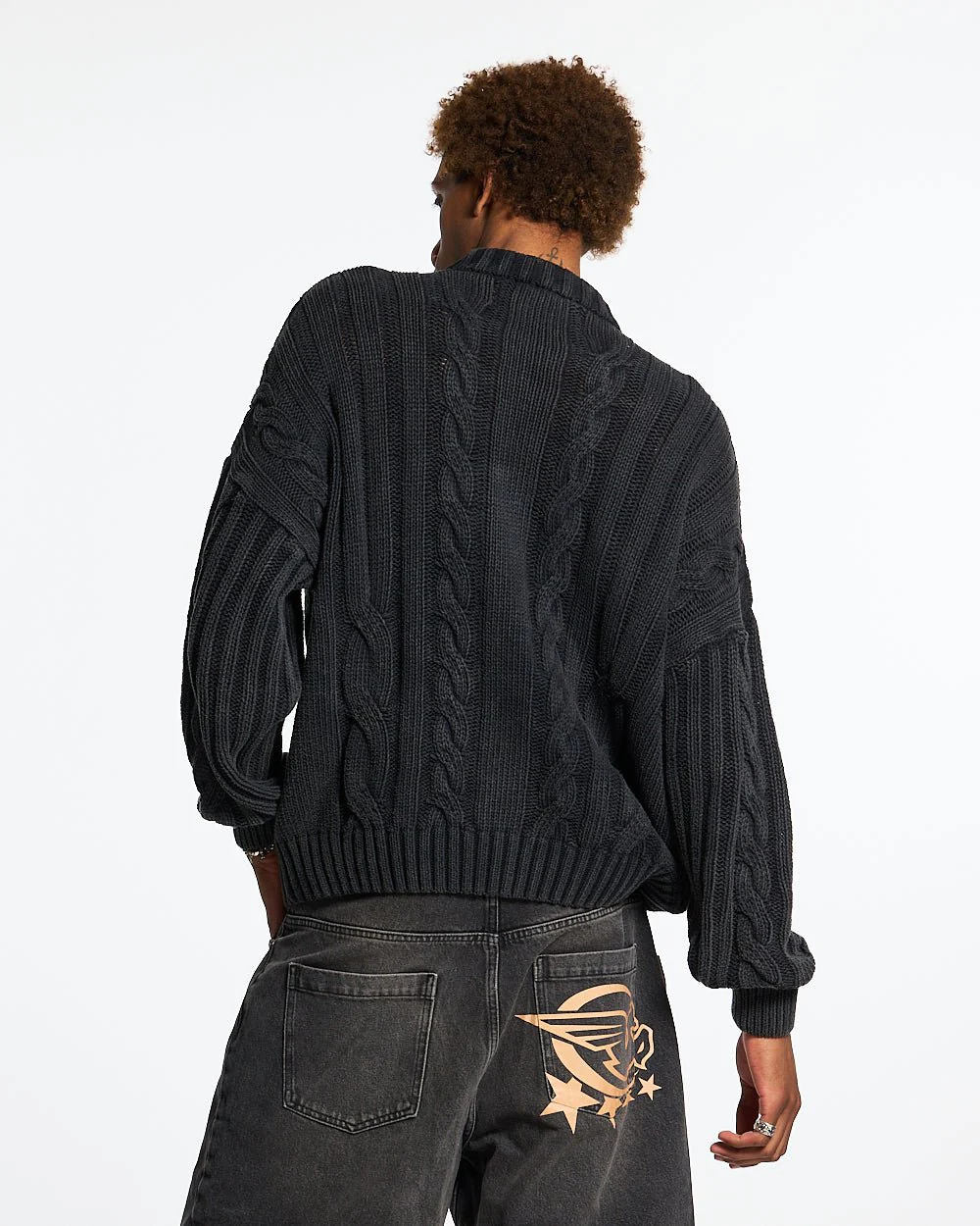 PATTERNED KNIT BLACK - Image 4