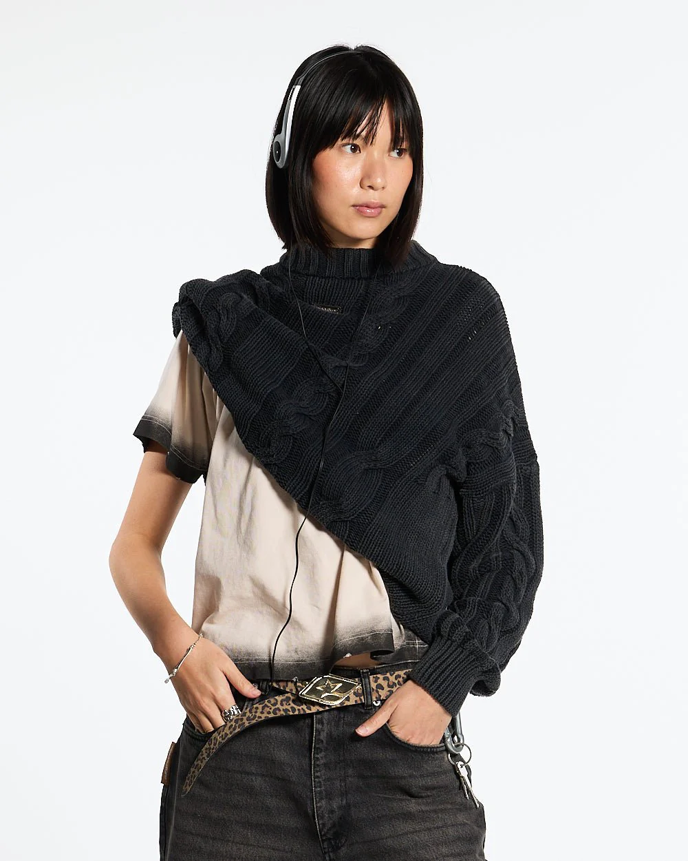 PATTERNED KNIT BLACK - Image 5