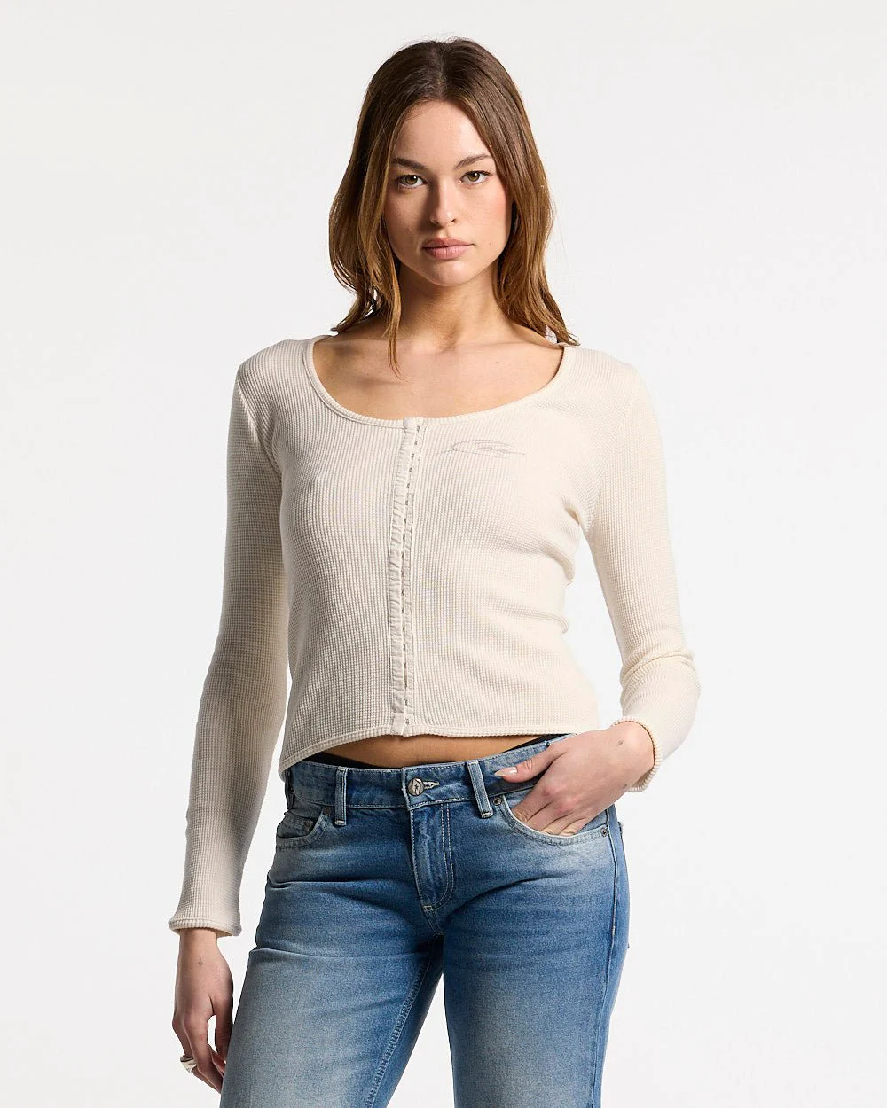 PERFECT LONGSLEEVE TOP OFF WHITE - Image 3