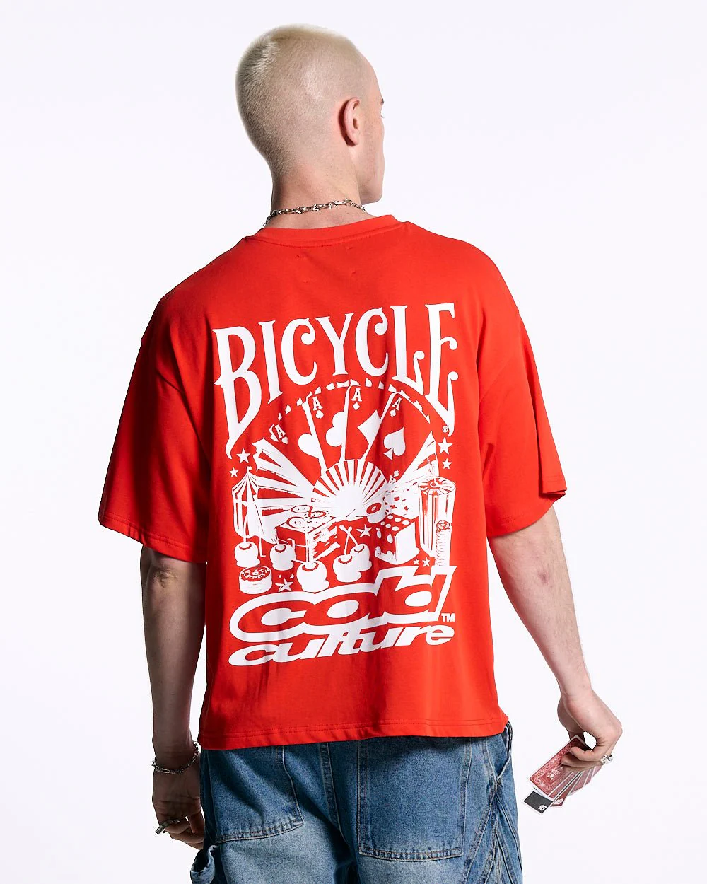 POKER BICYCLE TEE FIERY RED - Image 2