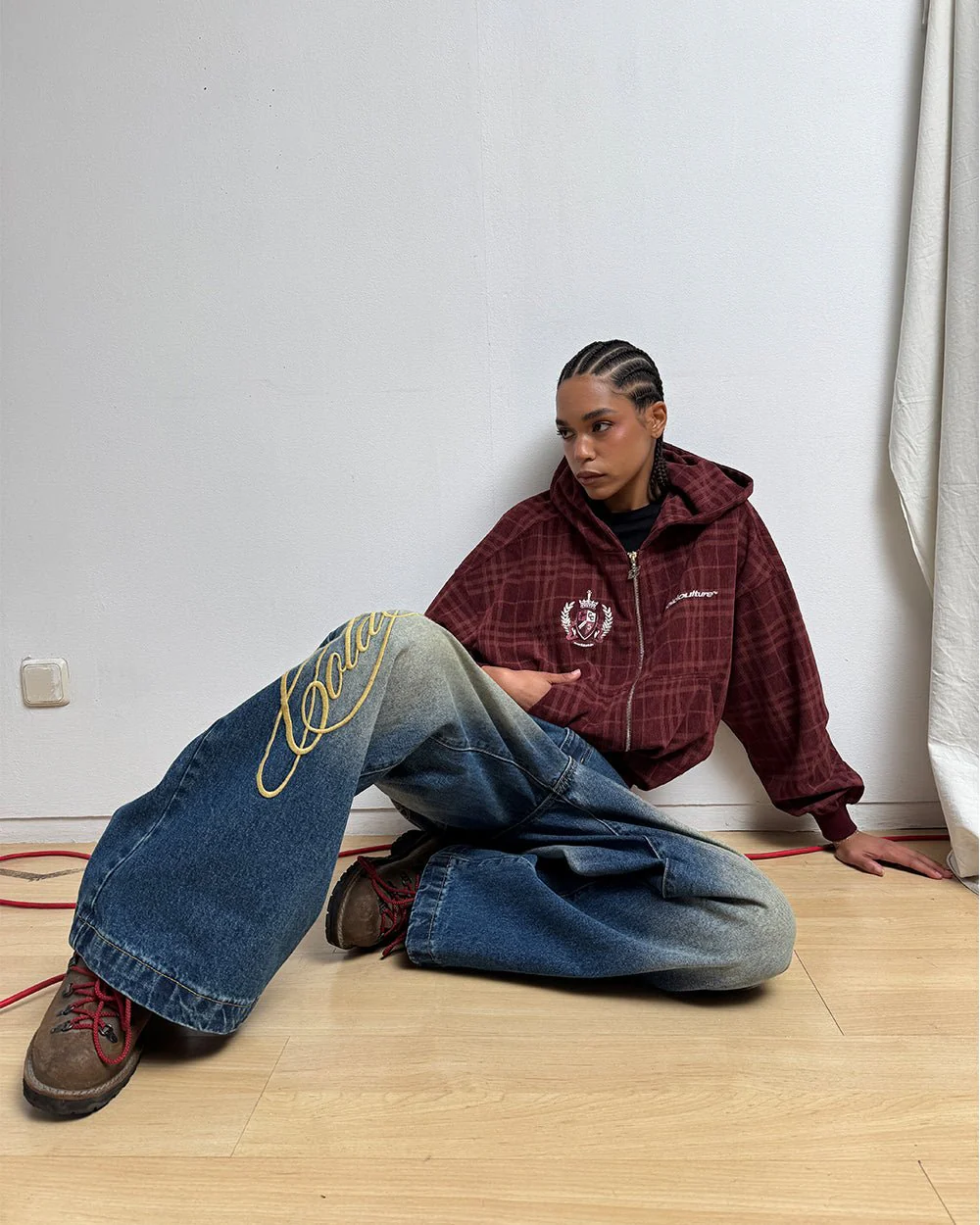 POSH ZIP HOODIE BURGUNDY - Image 11