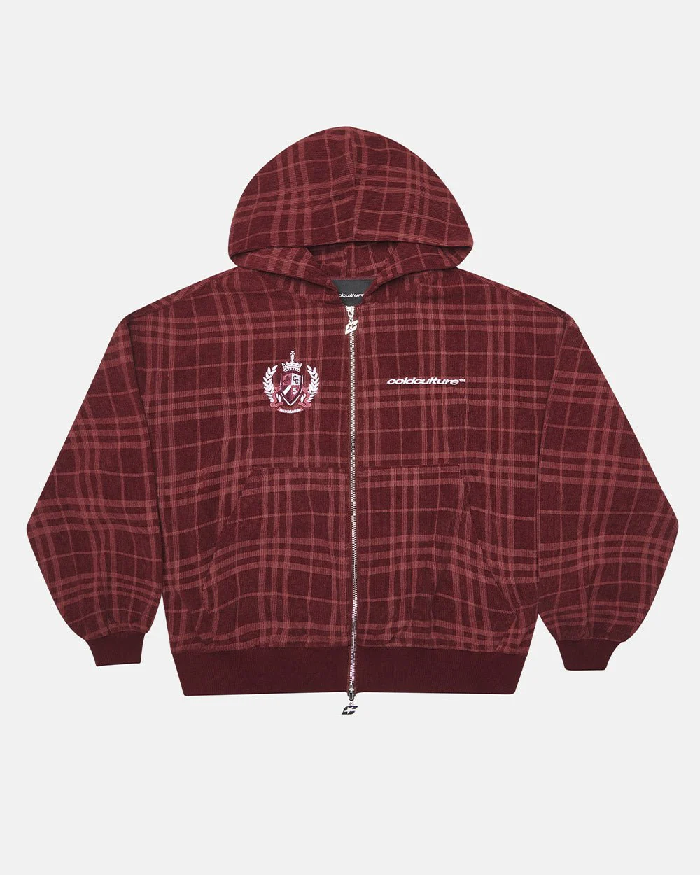 POSH ZIP HOODIE BURGUNDY - Image 2