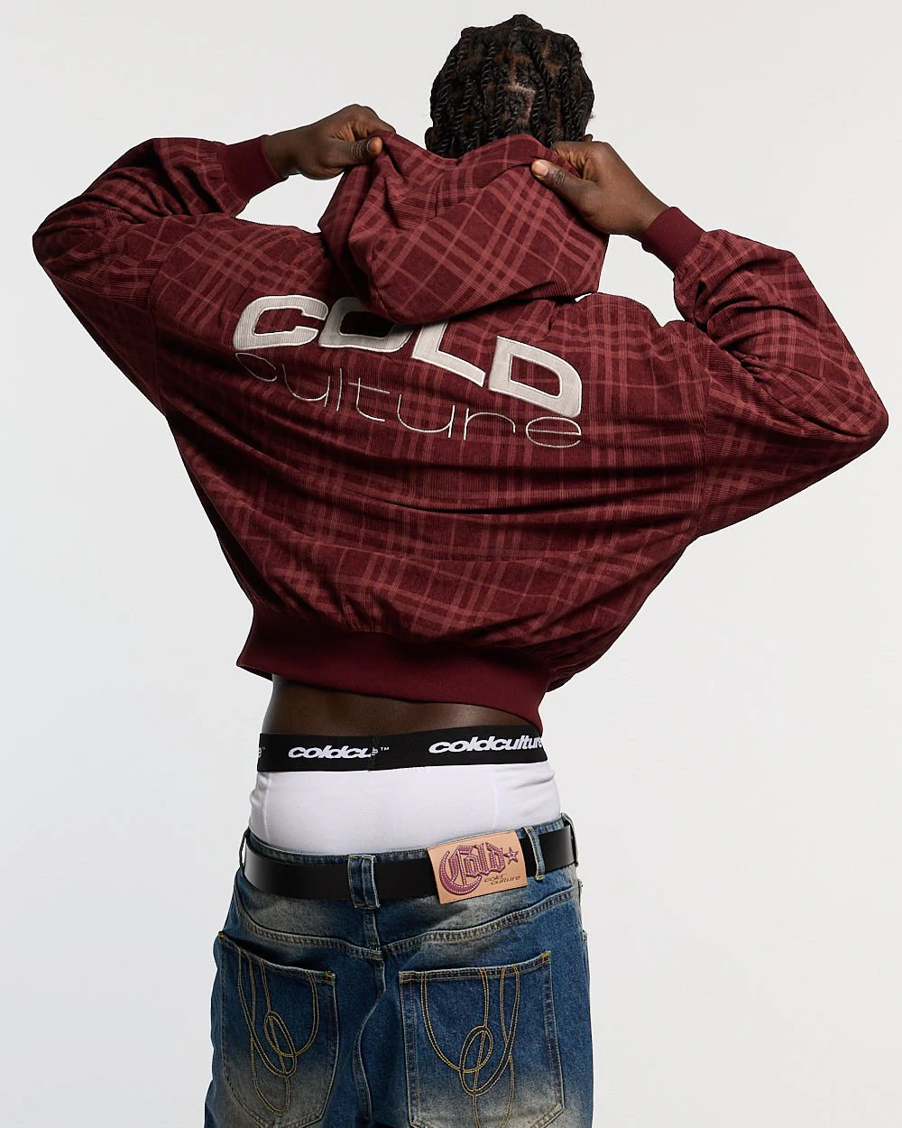 POSH ZIP HOODIE BURGUNDY - Image 3