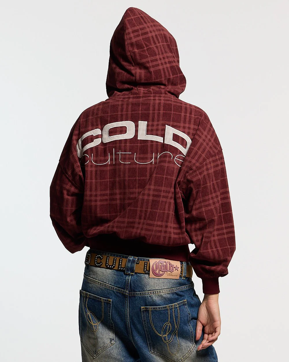 POSH ZIP HOODIE BURGUNDY - Image 9