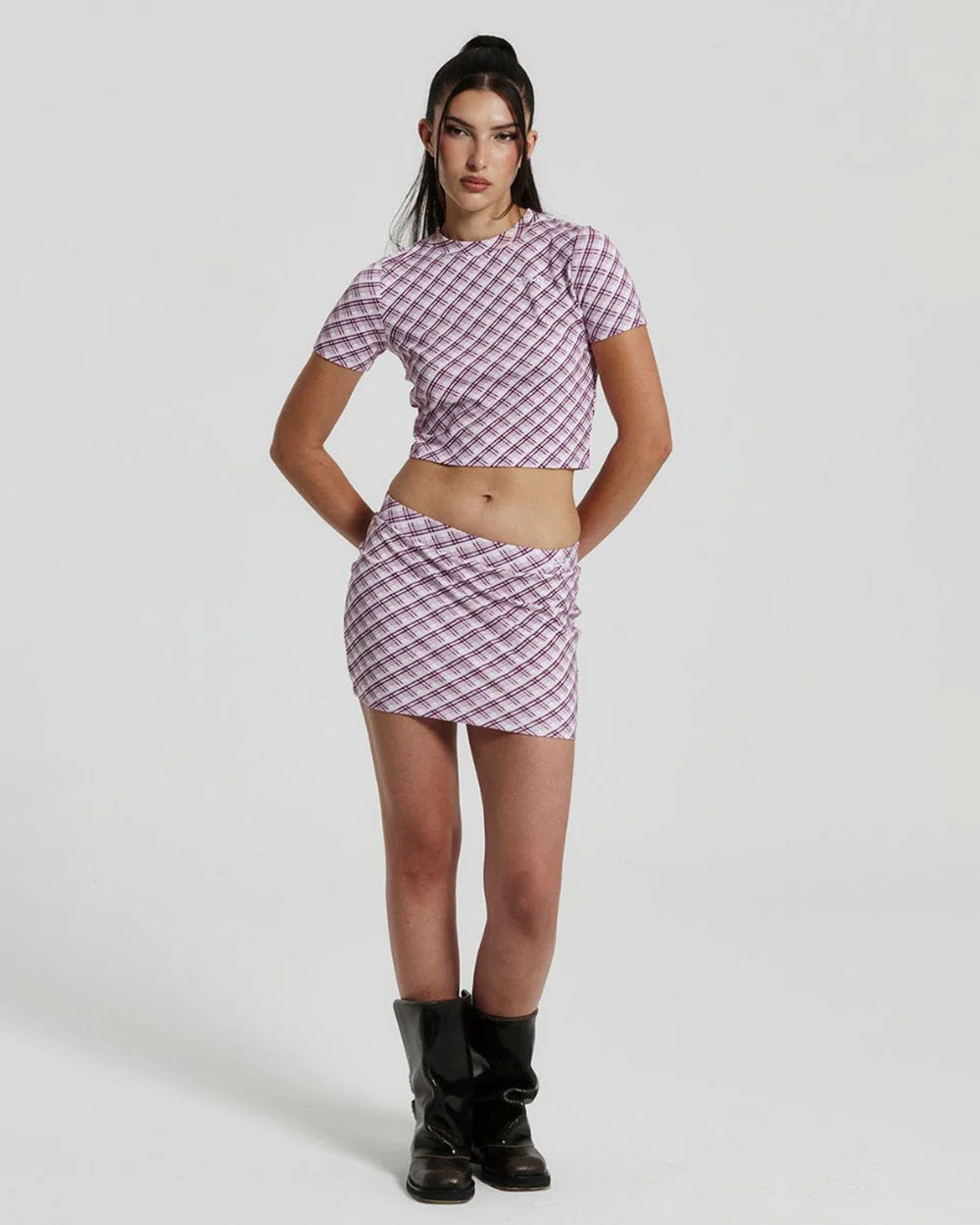 RHOMBUS BABY TEE PINK - Image 2