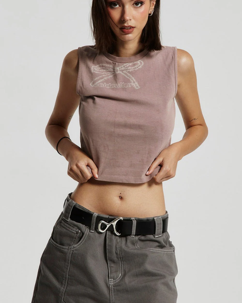RIBBON TOP ALMOND BROWN - Image 2