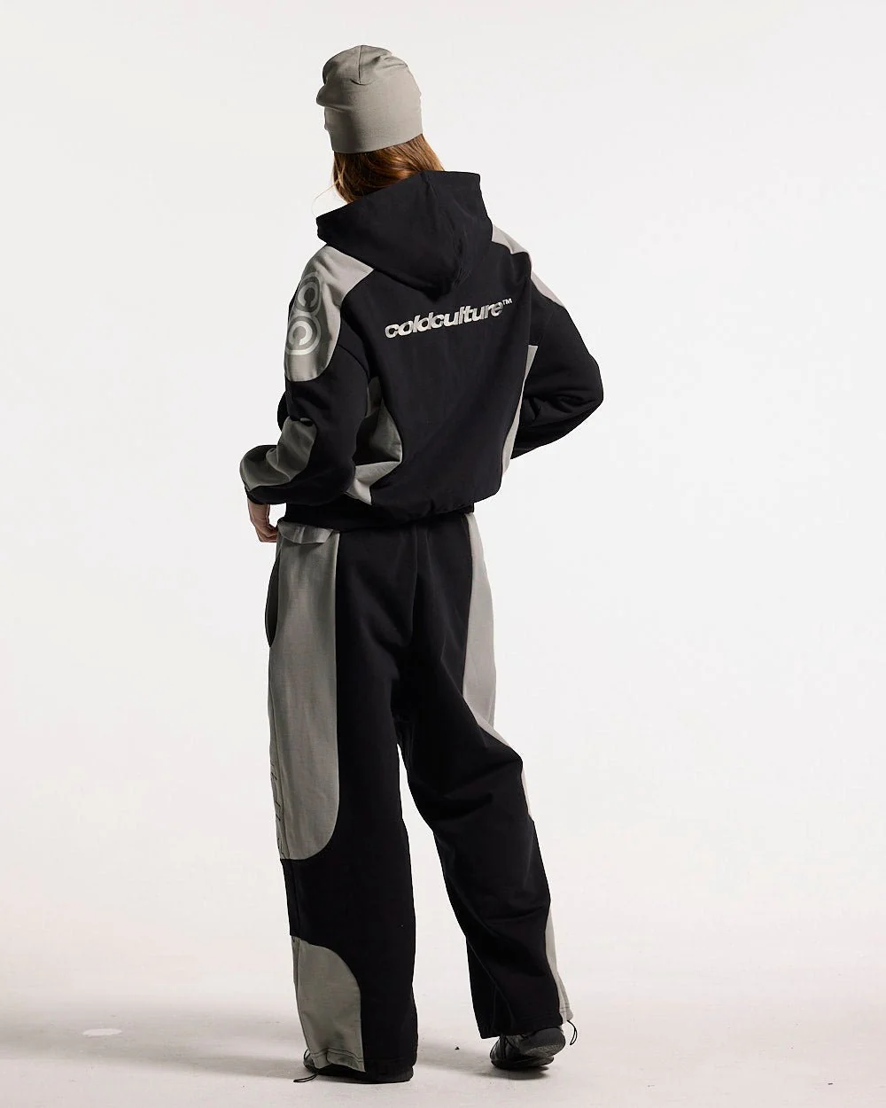 RIDER ZIP HOODIE BLACK & GREY - Image 6
