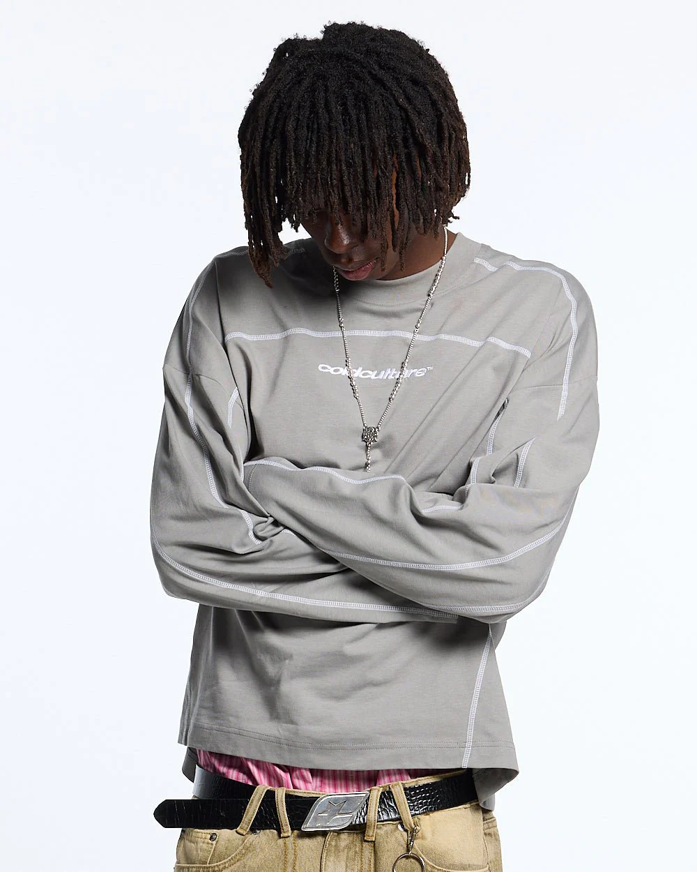 ROLLER LONGSLEEVE TEE GREY - Image 4