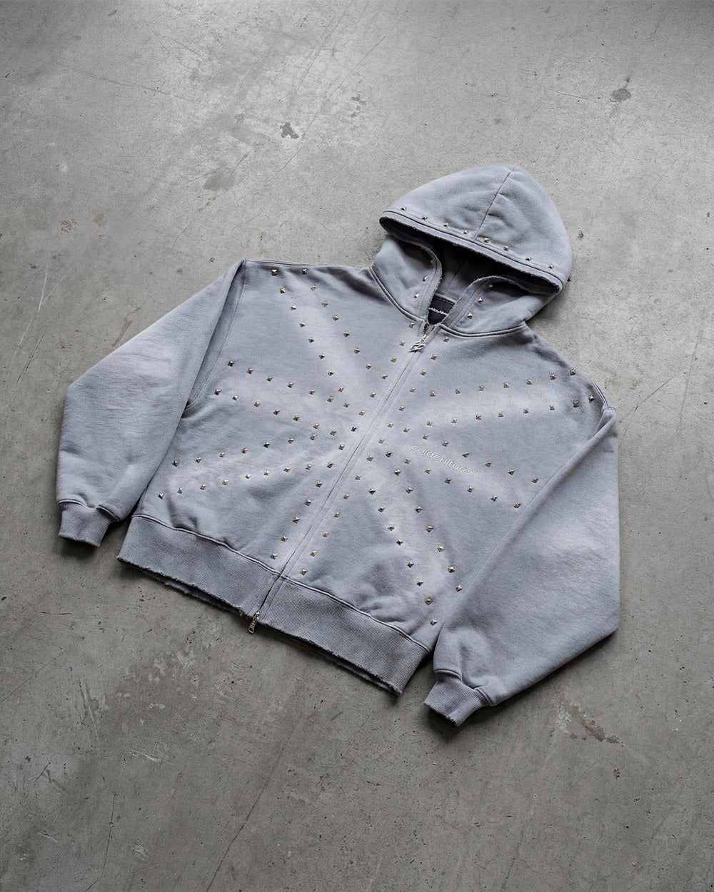 ROYAL ZIP HOODIE ANTARTIC GREY - Image 10