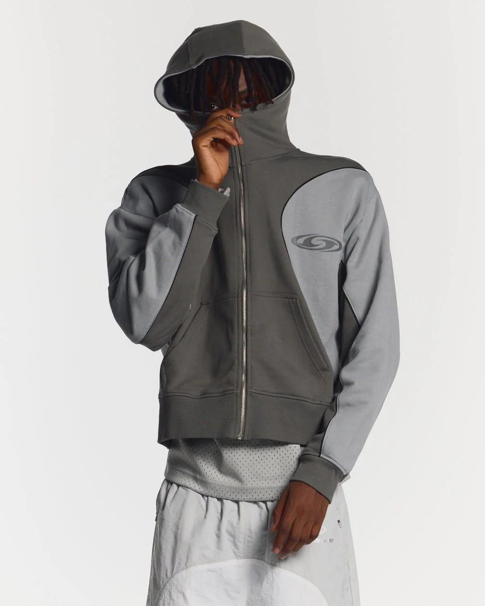 RUSH ZIPPER HOODIE GREY - Image 3