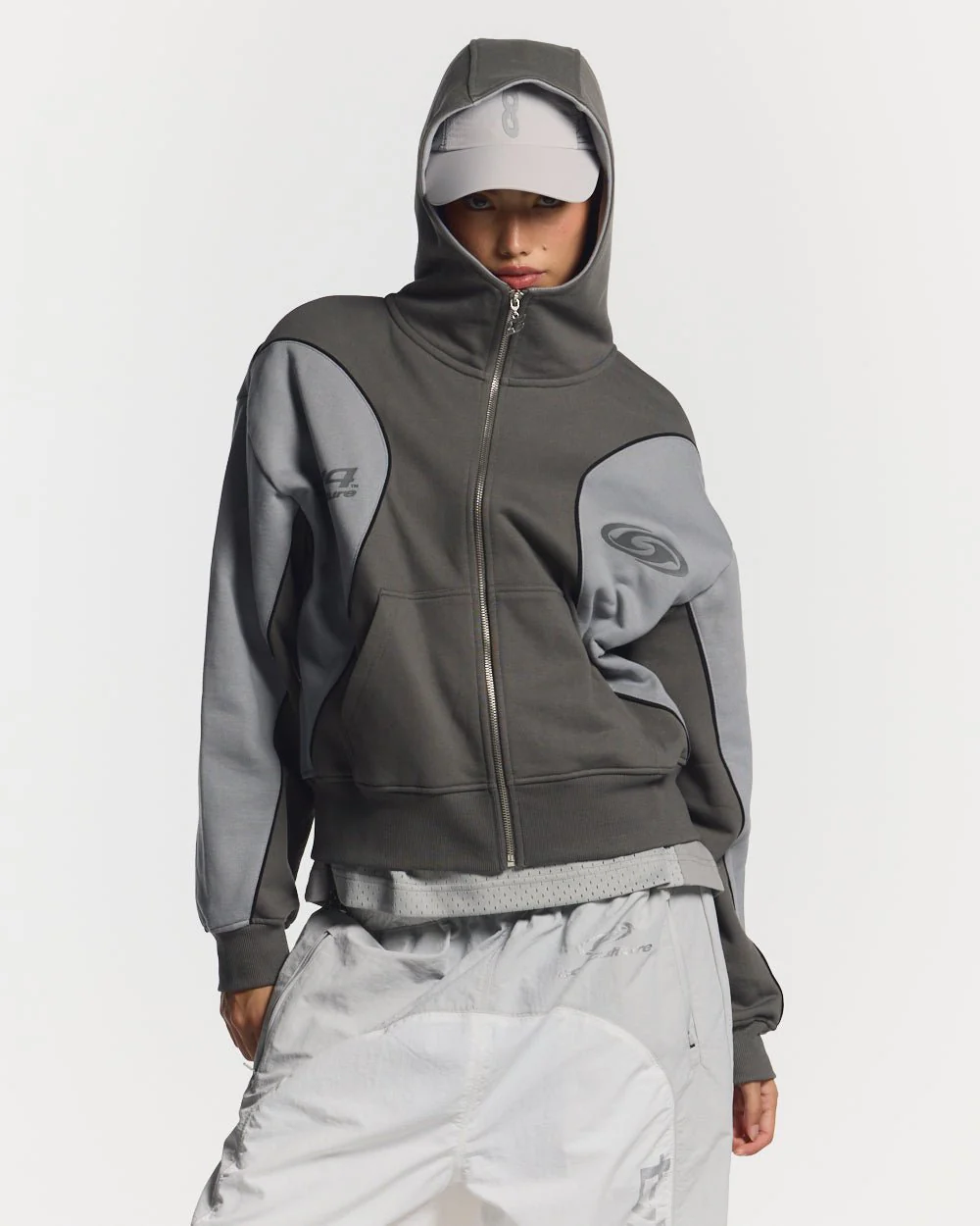 RUSH ZIPPER HOODIE GREY - Image 5