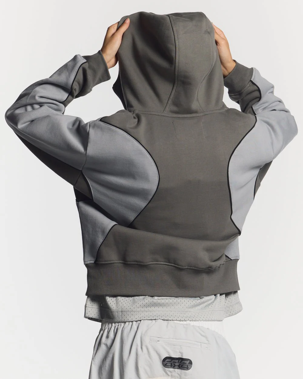 RUSH ZIPPER HOODIE GREY - Image 6