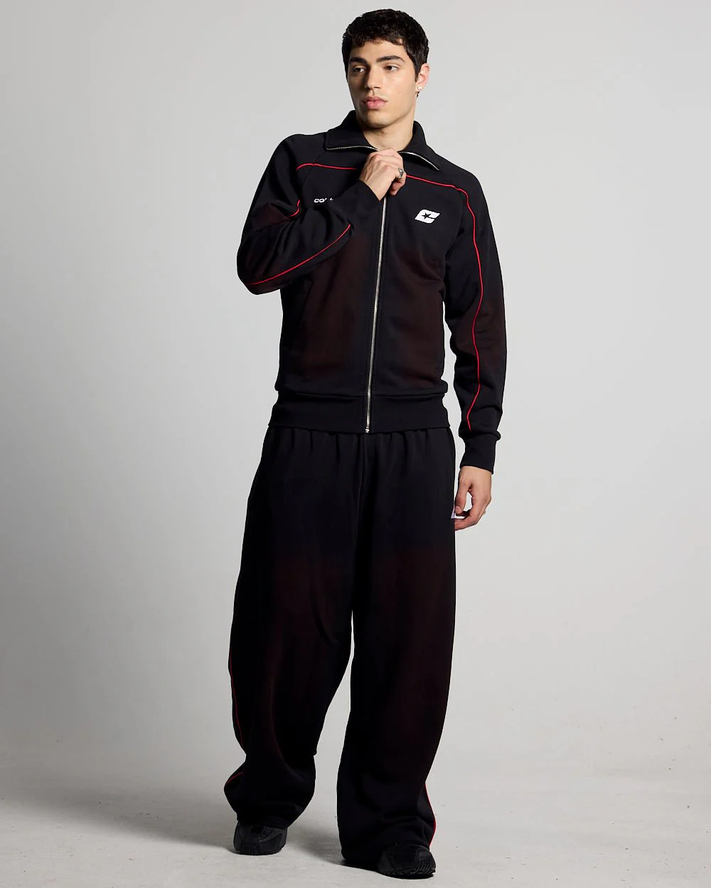 SAVAGE WASHED PANTS BLACK & RED - Image 5