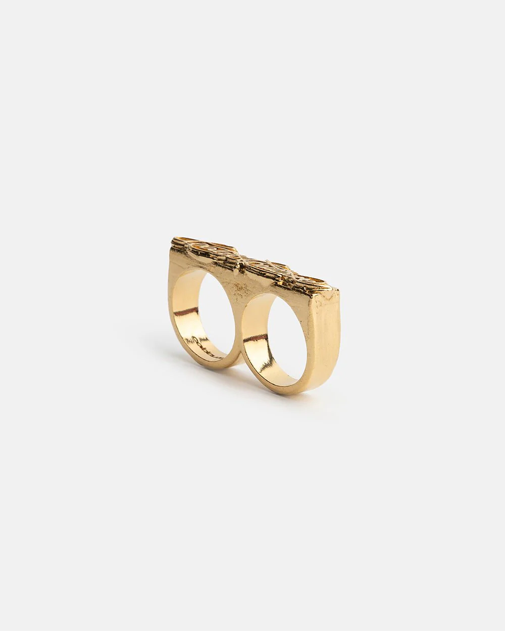 SCRIPT DOUBLE RING GOLD - Image 2