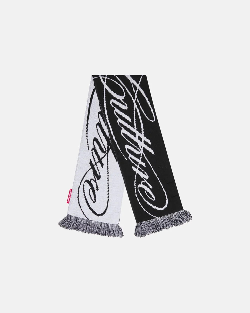 SCRIPT DOUBLE SIDE SCARF BLACK & WHITE