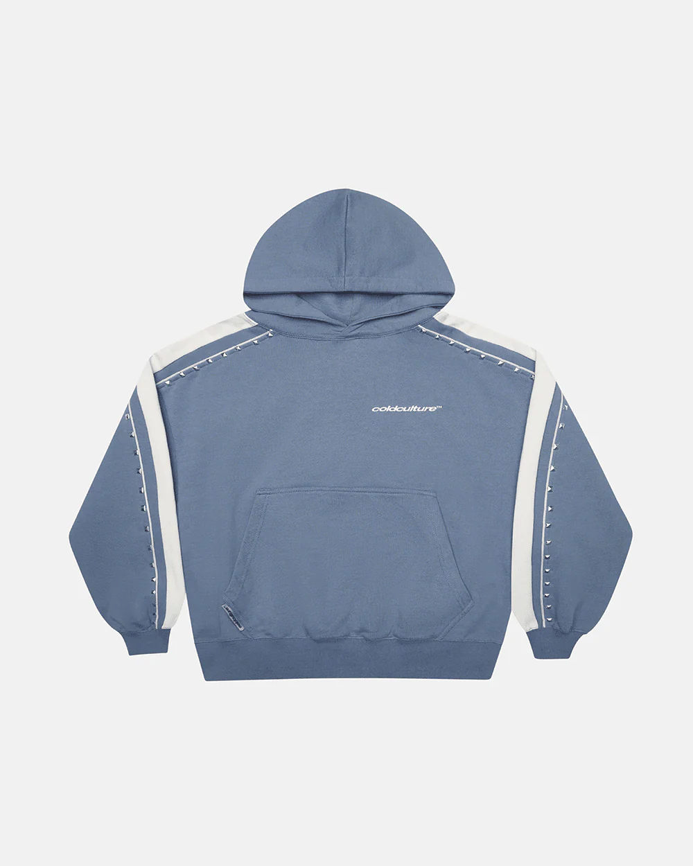 SCRIPT STUDS HOODIE BLUE - Image 3