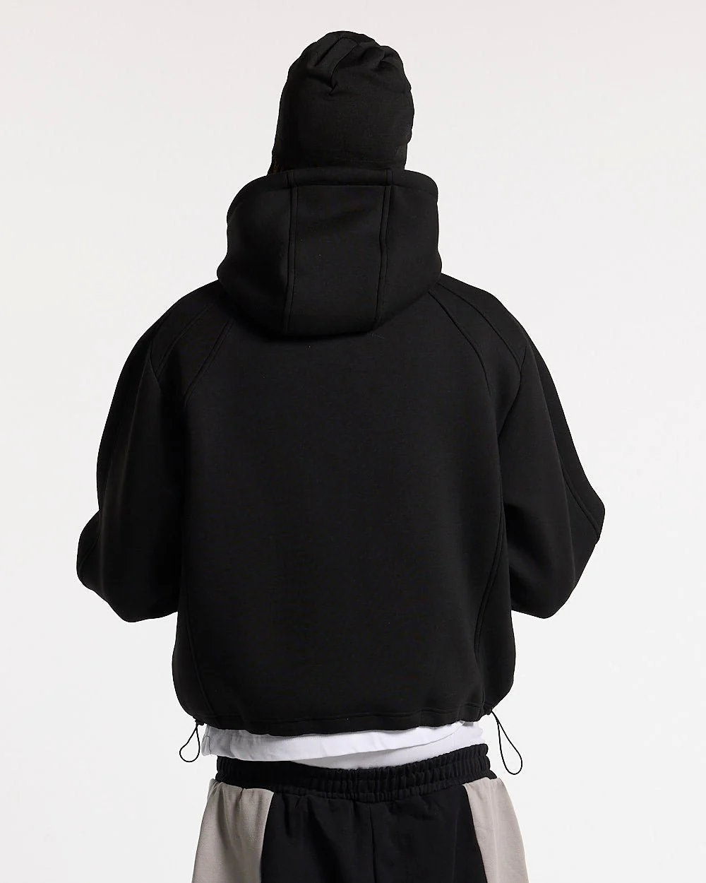 SCUBA ZIP HOODIE GREY & BLACK - Image 3