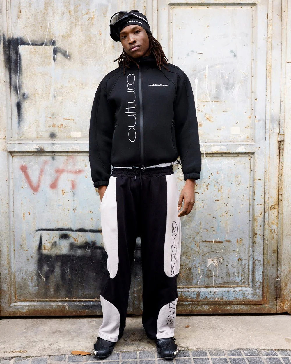 SCUBA ZIP HOODIE GREY & BLACK - Image 8
