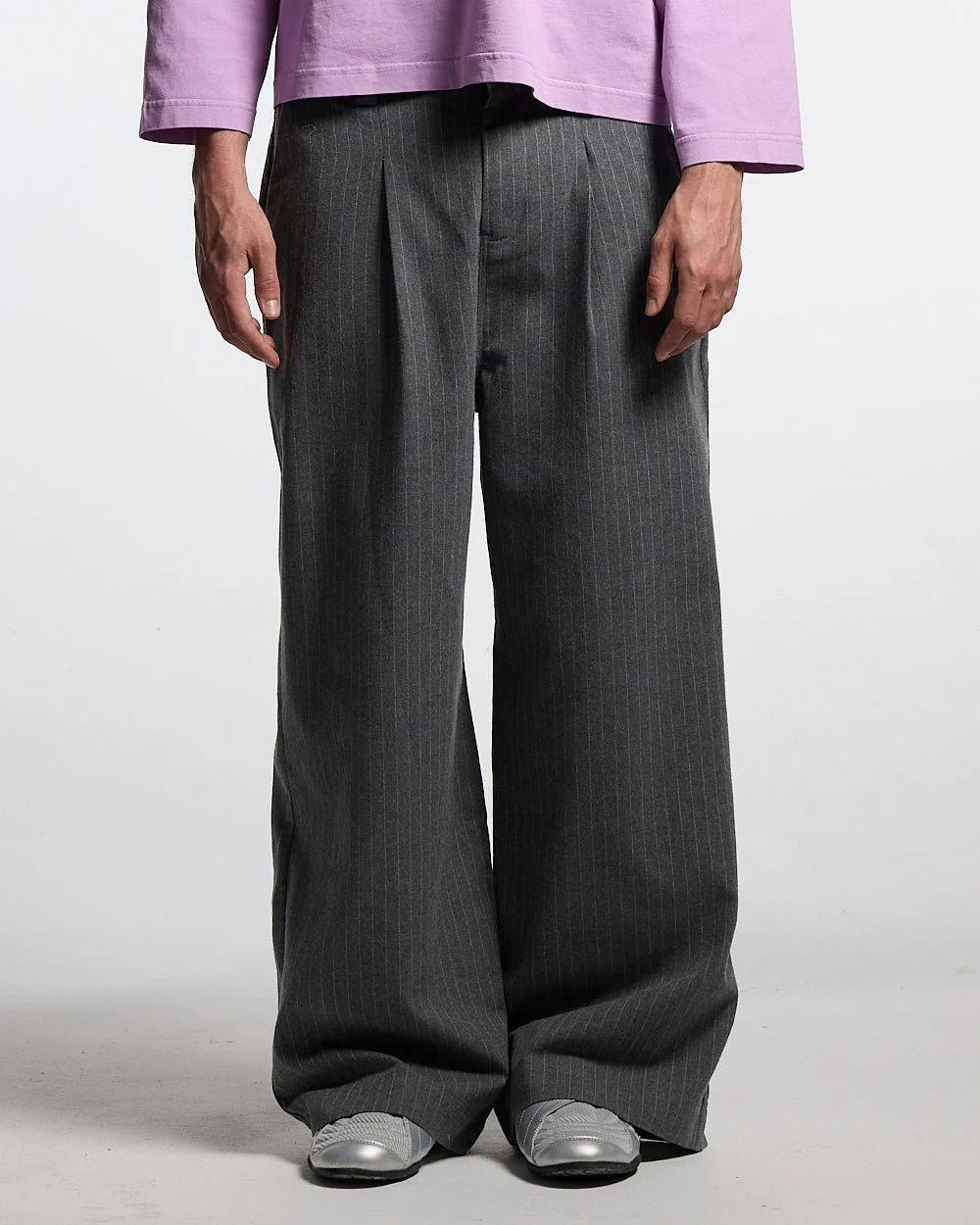 SEAM EFFECT LINE PANTS GREY