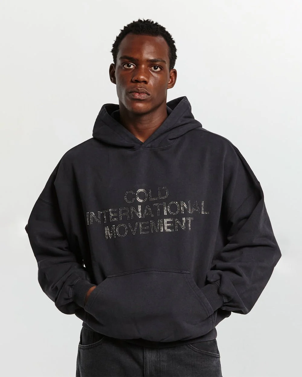 SHINY COLD HOODIE BLACK - Image 3