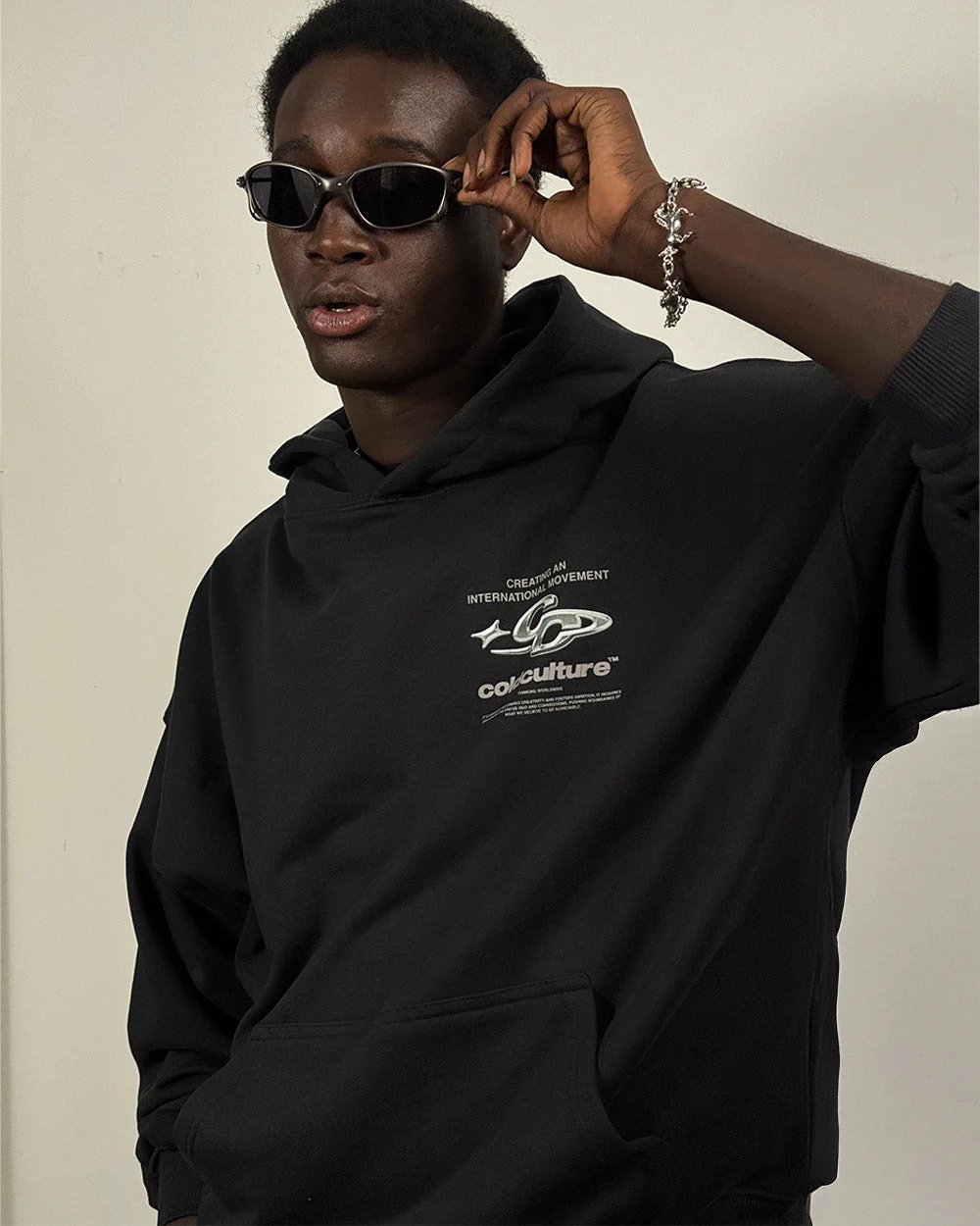 SPARKLY HOODIE BLACK - Image 8