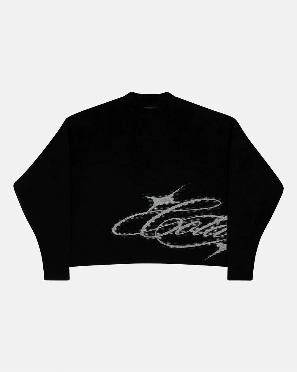 SPARKLY SCRIPT KNIT BLACK - Image 2