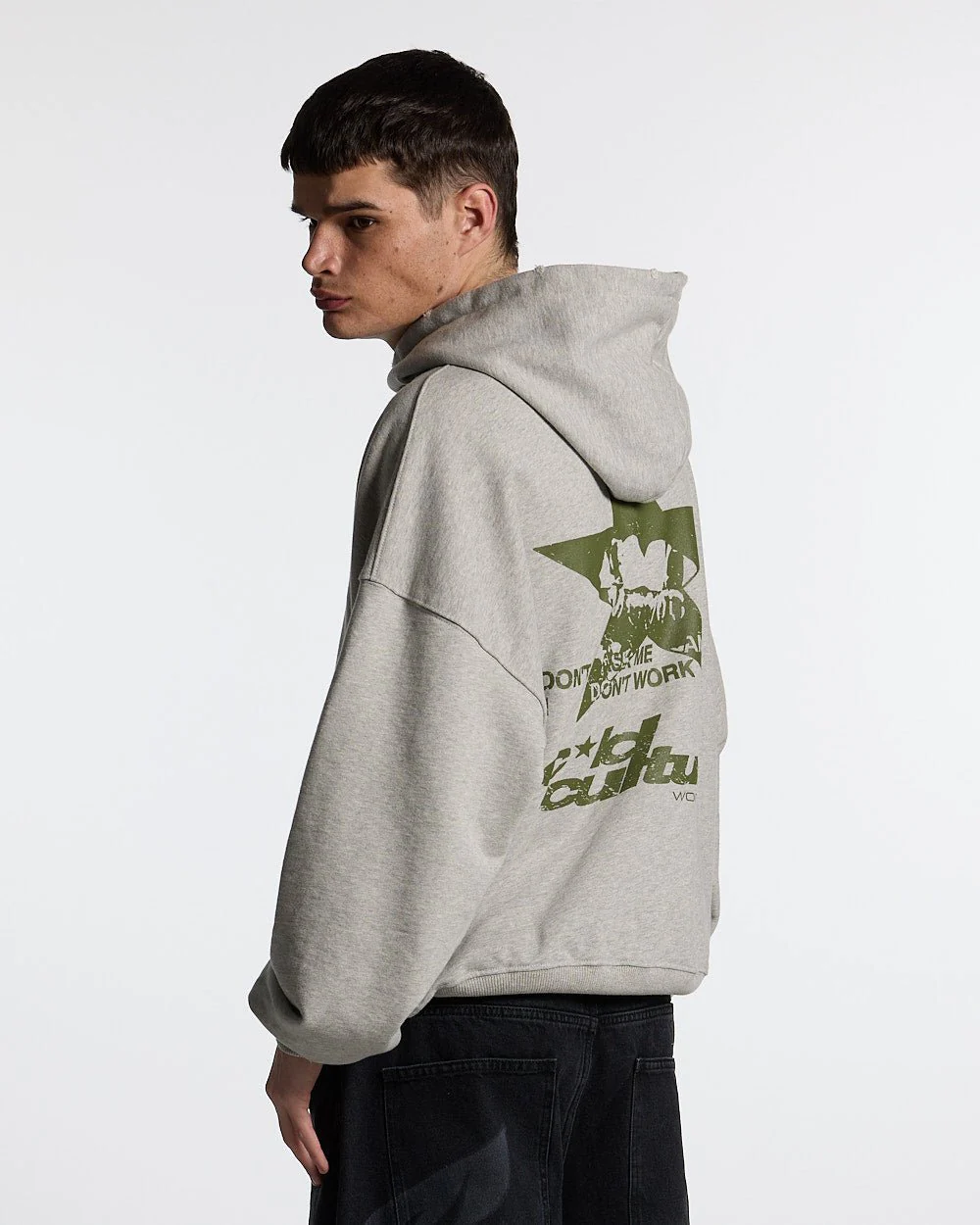 STAR TEETH HOODIE ASH GREY - Image 2