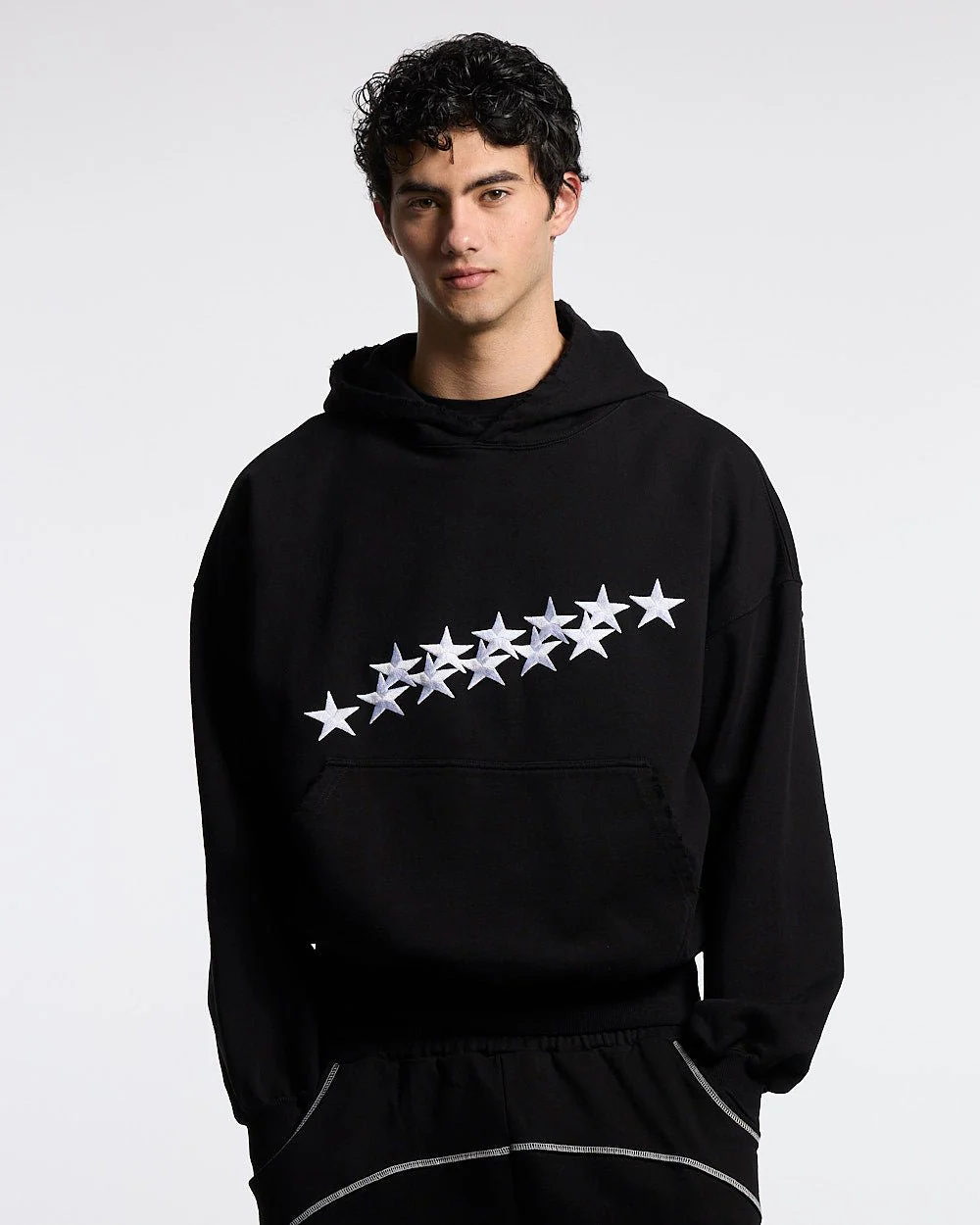 STARS HOODIE BLACK - Image 2