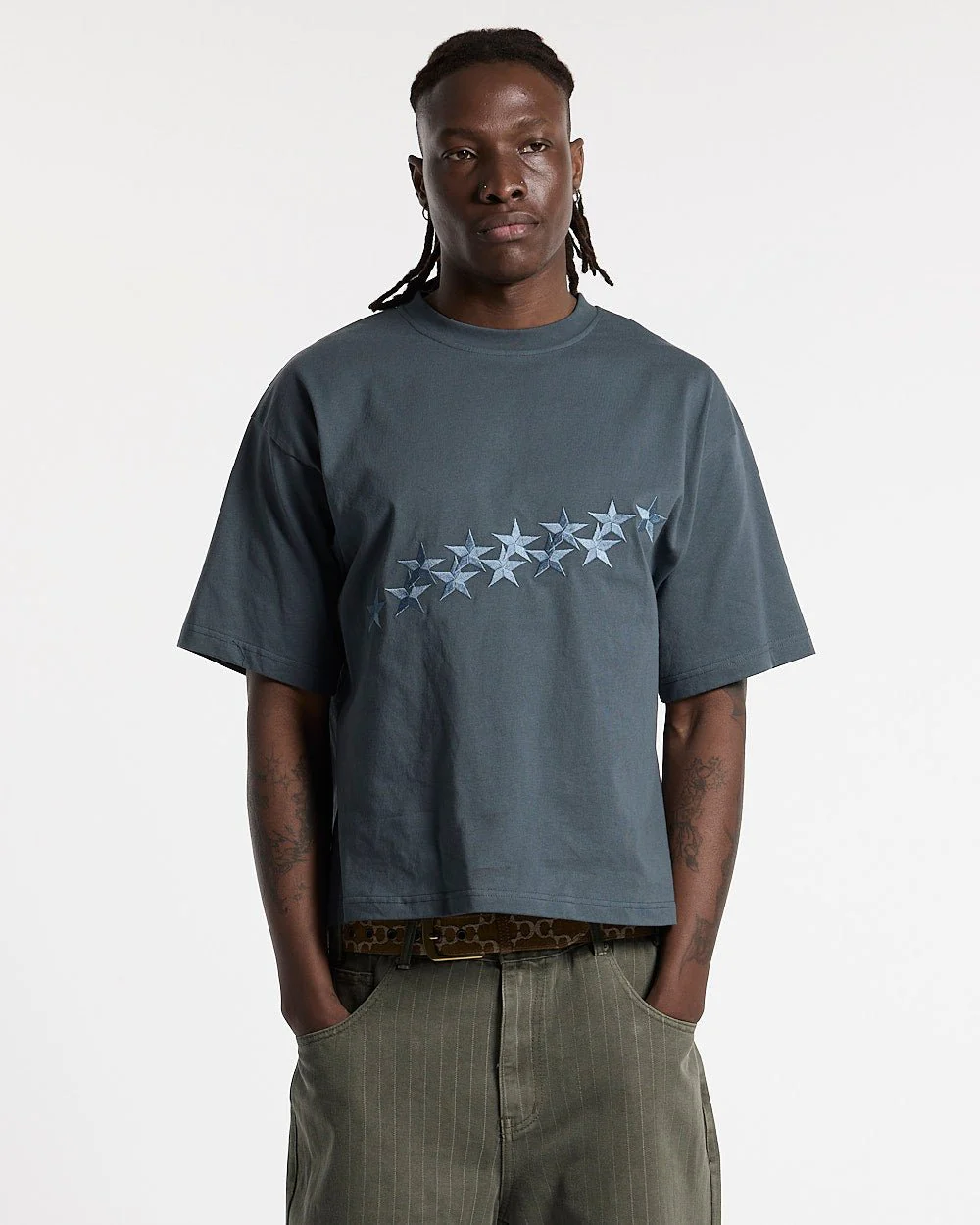 STARS TEE SLATE BLUE - Image 2