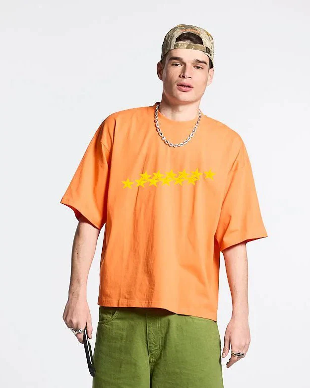 STARS TEE VIBRANT ORANGE - Image 3