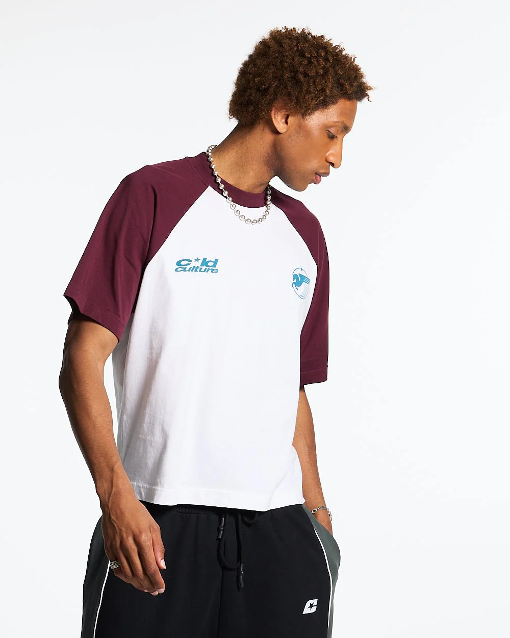 STORMWING TEE WHITE AND BURGUNDY - Image 4