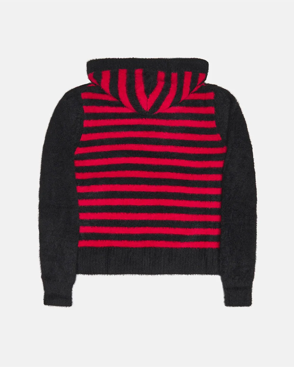 STRIPE ZIP KNIT RED & BLACK - Image 4