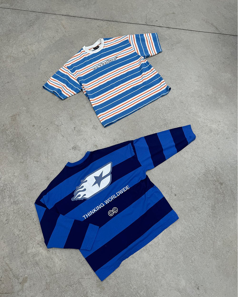 STRIPED TEE ORANGE-BLUE - Image 5