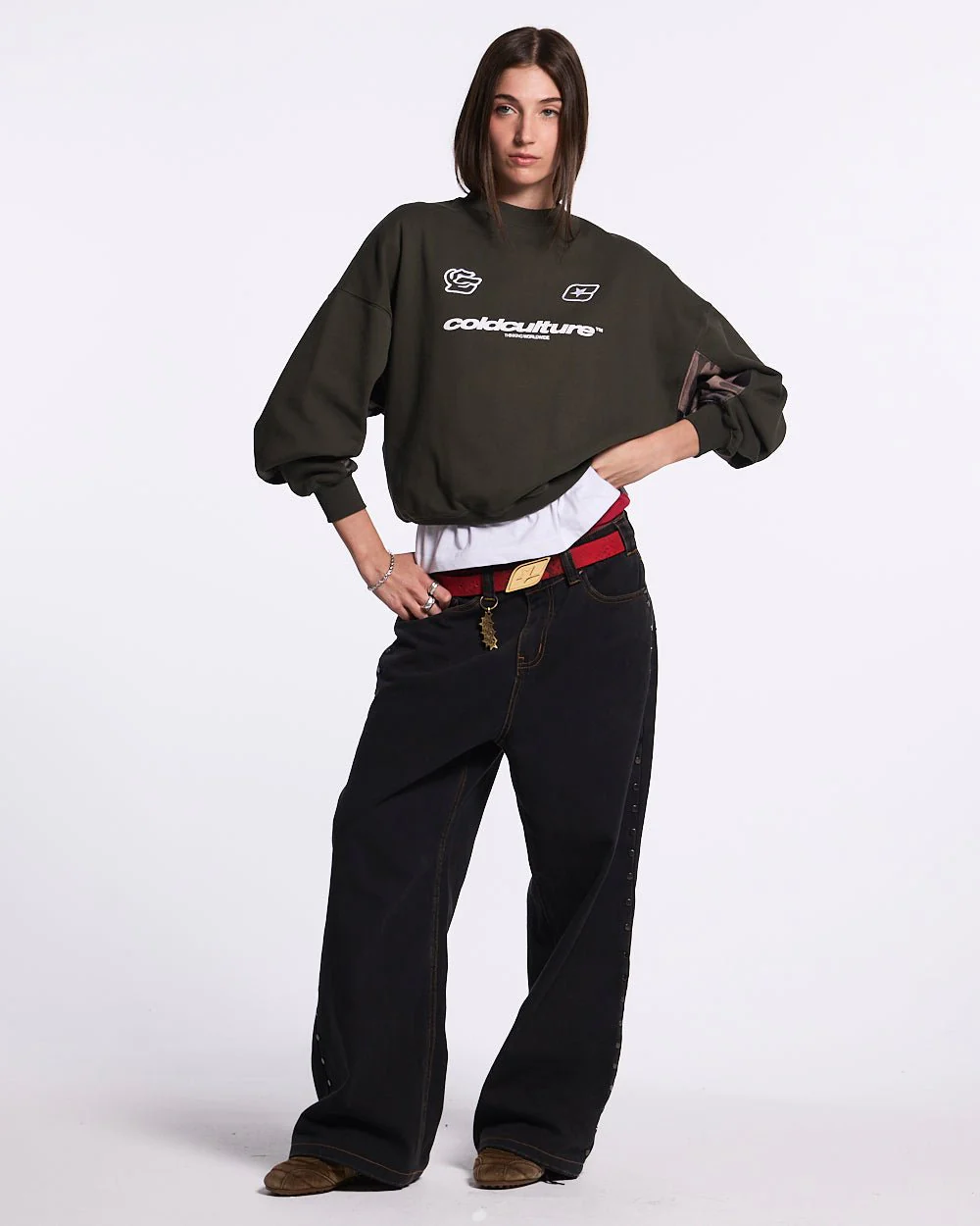 STUDS PANTS BLACK DENIM - Image 6