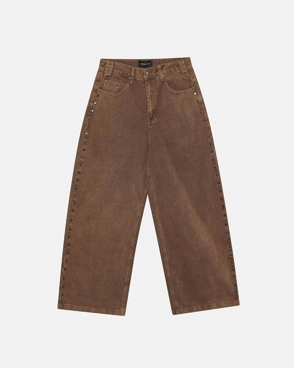 STUDS PANTS BROWN DENIM - Image 2