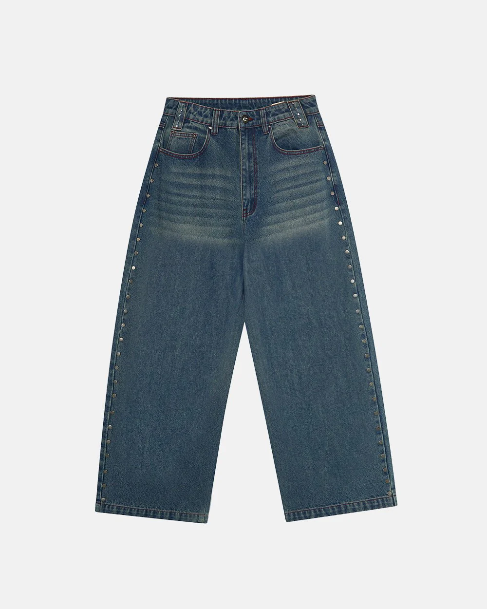 STUDS PANTS LIGHT BLUE DENIM - Image 4