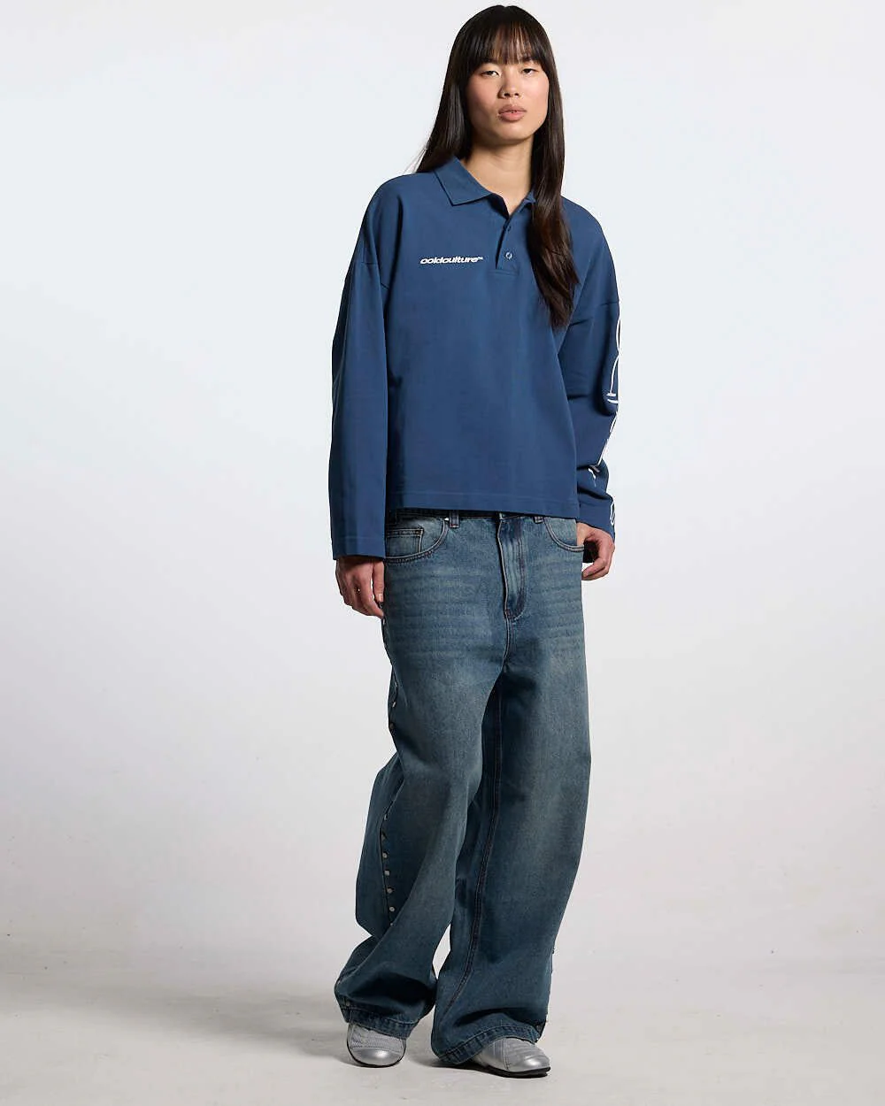STUDS PANTS LIGHT BLUE DENIM - Image 8