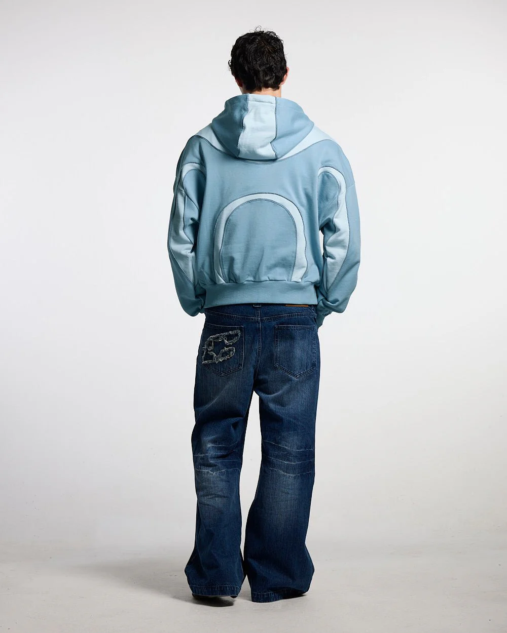 TAKE OFF ZIP HOODIE LIGHT BLUE - Image 4
