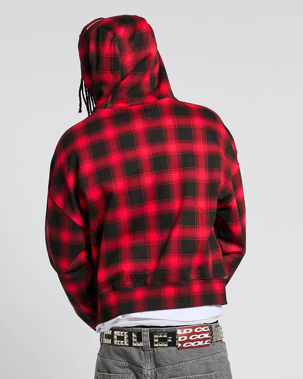 TARTAN HOODIE RED - Image 4