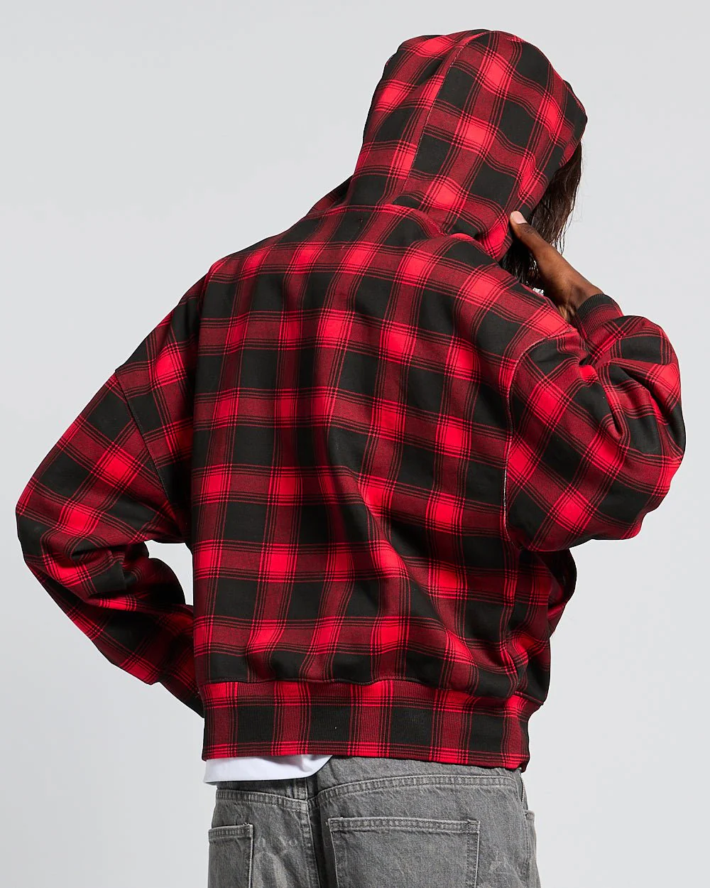 TARTAN HOODIE RED - Image 6