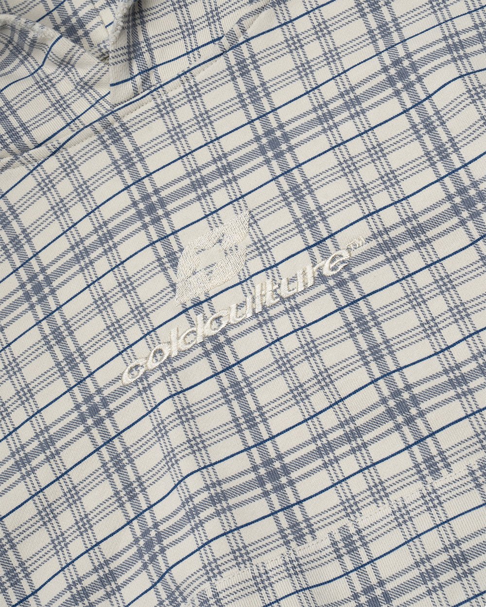 TARTAN HOODIE WHITE & MIX OF BLUES - Image 7