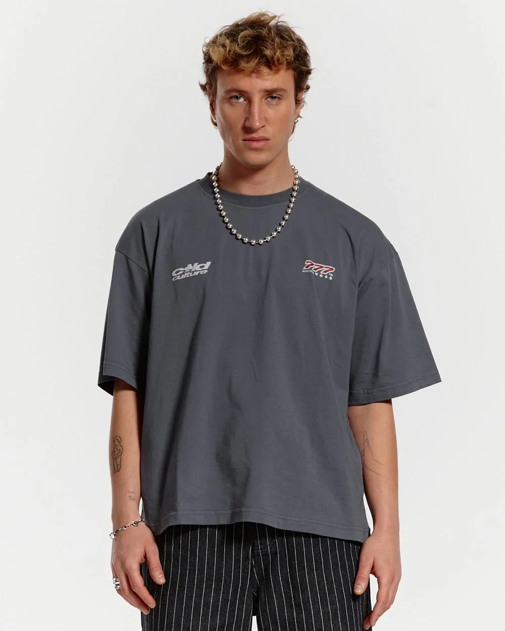 THREE SEVENS TEE DARK BLUE - Image 4