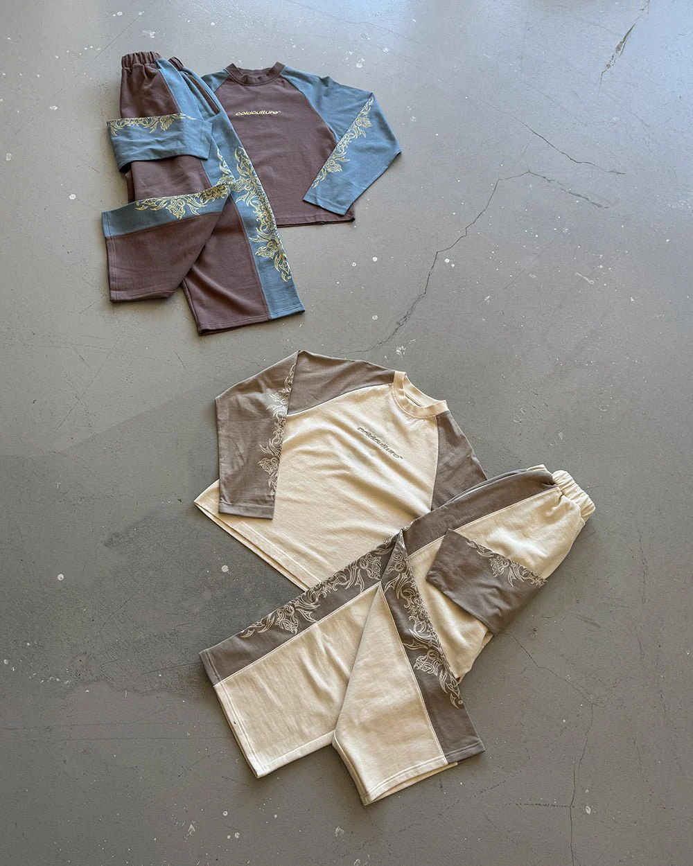 TRIBAL SWEATPANTS BROWN & BLUE - Image 11