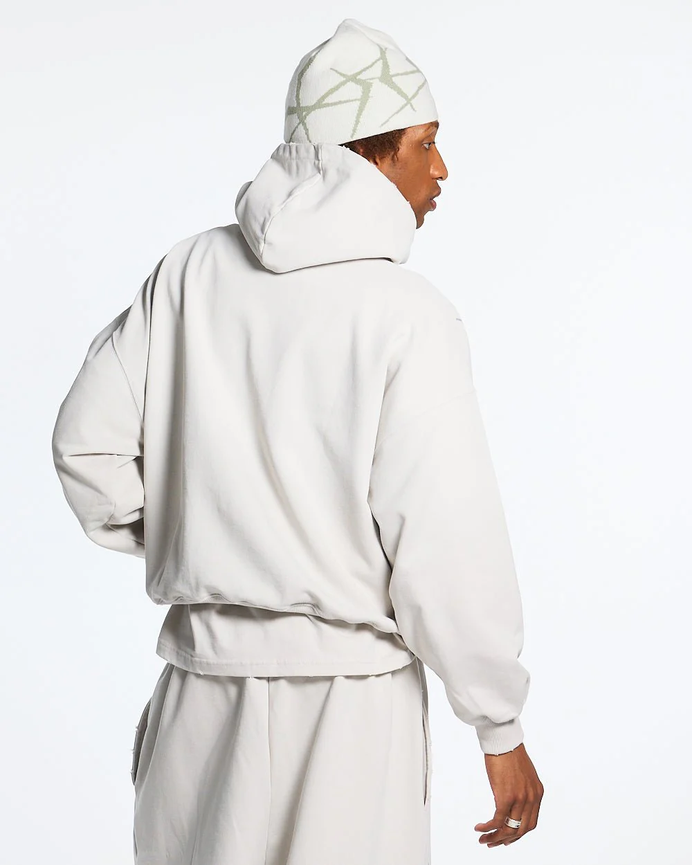 SCRIPT HOODIE LIGHT GREY - Image 4